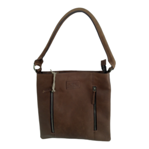 Short Strap Dark Brown Leather Bag 32x32cm