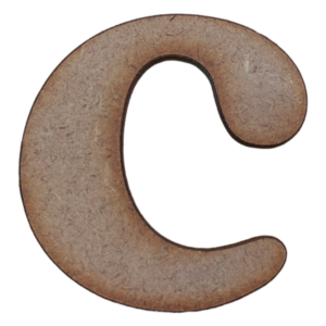 Laser Cut Wooden Letter "c" 3cm
