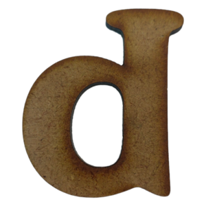 Laser Cut Wooden Letter "d" 3cm