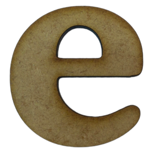 Laser Cut Wooden Letter "e" 3cm
