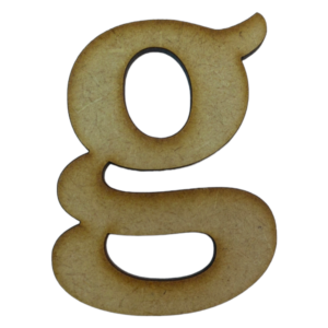 Laser Cut Wooden Letter "g" 1.5cm