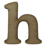 Laser Cut Wooden Letter "h" 1.5cm