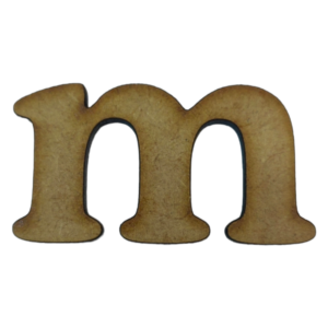 Laser Cut Wooden Letter "m" 1.5cm