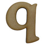 Laser Cut Wooden Letter "q" 3cm