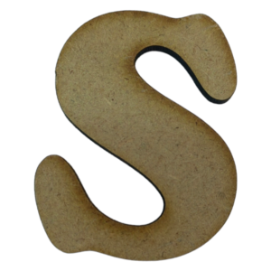 Laser Cut Wooden Letter "s" 1.5cm