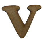 Laser Cut Wooden Letter "v" 1.5cm