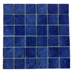 Ripple Blue Glazed Porcelain Mosaic Tiles (30x30cm Sheet)