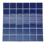 Cobalt Blue Glazed Porcelain Mosaic Tiles (30x30cm Sheet)