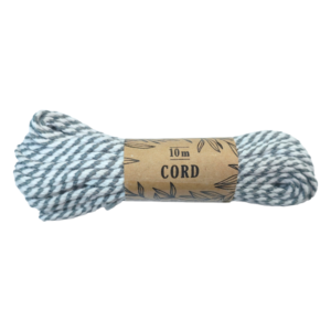 Grey & White Twine Cord 10m