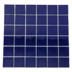 Dark Blue Glazed Porcelain Mosaic Tiles (30x30cm Sheet)