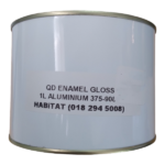 Aluminium Grey Gloss Enamel Paint 1L