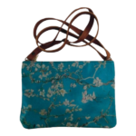 Small Van Gogh Almond Bloom Print Leather Shoulder Bag