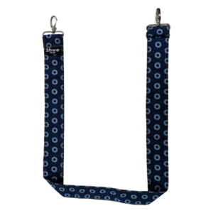 Navy Shweshwe Bag Strap (116cm x 5cm)