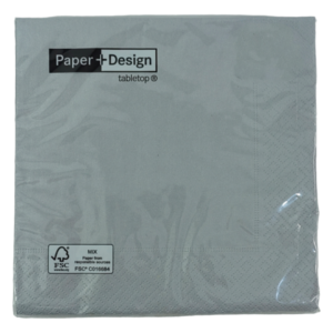 Silver 3 Ply Serviettes (20pc)
