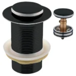 Brevik Pop-Up Basin Waste Unslotted Black 32mm_BV32PNBL