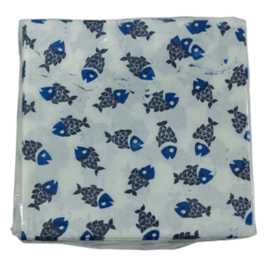 Serviettes | Blue & Charcoal Fish (100pc)