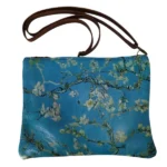 Moss Leather Shoulder Bag | Large | Van Gogh Almond Blossoms