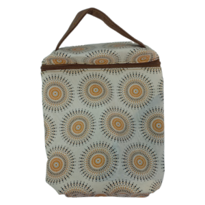 Cream Shweshwe Zip Wine Cooler Bag (32cm x 23.5cm)