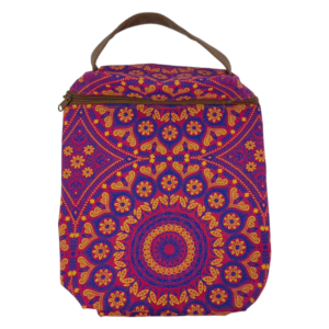 Fiesta Shweshwe Zip Wine Cooler Bag (32cm x 23.5cm)