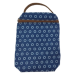 Shweshwe Navy Zip Wine Cooler Bag