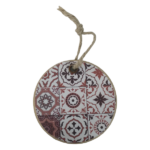 Red Mosaic Gift Tag (10cm)