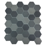 Mosaic Tile (Hexagon) | Dark Grey Mix (30x30cm)
