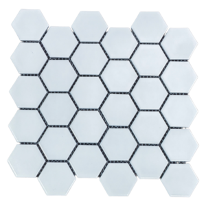 Mosaic Tile (Hexagon) | White (30x30cm)