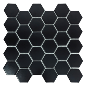 Mosaic Tile (Victorian) - Black Gloss (Sheet Size: 30x30cm)
