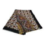 Cotton Throw Brown and Yellow 137 x 210cm_U8457_2