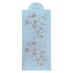 Plastic Stencil Flowers and Curls Pattern 15 x 31cm_CH252