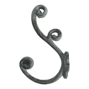 Large Antique Double Hook | Grey