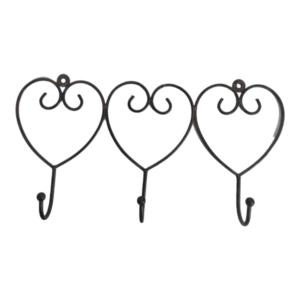 Antique Heart Hooks | Rust