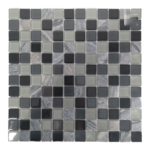 Glass & Stone Mosaic Tiles | Black & Grey