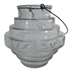 Glass vase With Handle | Rippled Terrace