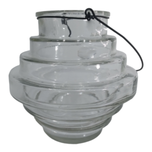 Glass vase With Handle | Rippled Terrace