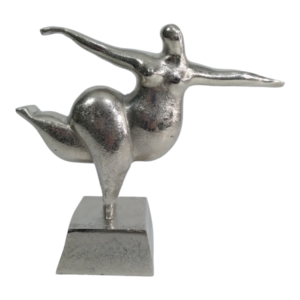 Silver Voluptuous Lady Statue | Pirouette