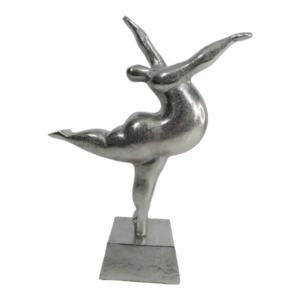 Silver Voluptuous Lady Statue |Bend Backward