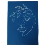 Silkscreen Stencil Woman Leaf Line Art 17 x 14cm_D110_1