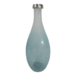 Aqua Blue Tall Glass Vase | Frost