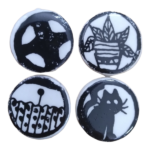 Black Windows Dots 4pc Mosaic Inserts