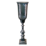 Hurricane Candle Holder Large Silver & Blue ORN-47_2