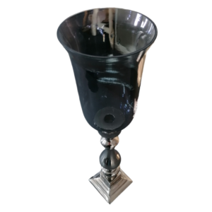 Hurricane Candle Holder Large Silver & Blue ORN-47_3