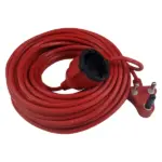 Red Extention Cord with Round Schuko Adaptor _ 20m_ERL020_2