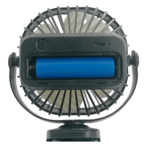Table Fan Rechargeable 3 Speed with Clip and USB Black FAN020BLACK_4