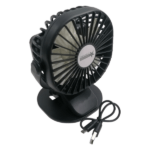 Table Fan Rechargeable 3 Speed with Clip and USB Black FAN020BLACK_7