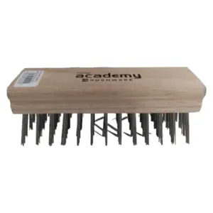 Academy Brushware Foundry Course Wire Brush _ Wood Block_F 4202_4