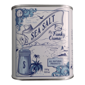 Funky Ouma Sea Salt Starter Tin | Plain Table Salt 310g