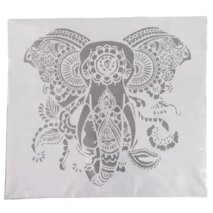 Plastic Stencil Indian Elephant Mandala 35 x 30cm_S686_2