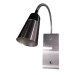 Bed Side Wall Reading Light _ Cone shade_ Chrome_17661_3