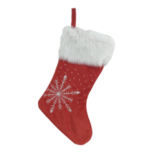 Christmas Stocking _ Red with White Snowflake_C2314_2